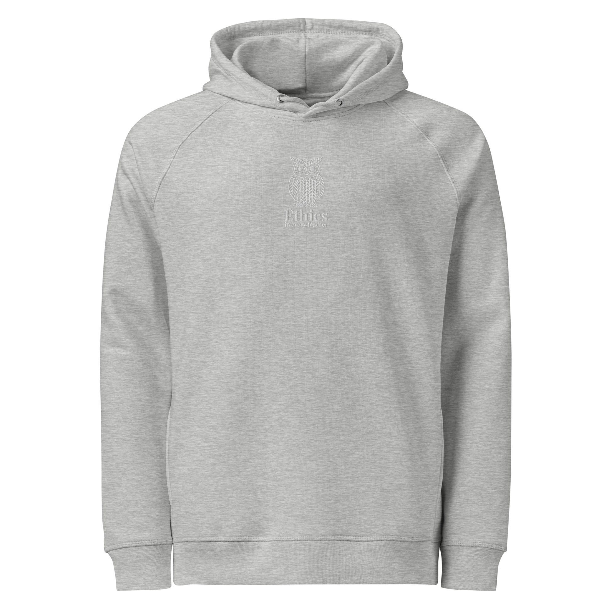 Owl Unisex Organic Side Pocket Hoodie – "Ethics in Every Feather" | Sustainable Fashion Dudeily
