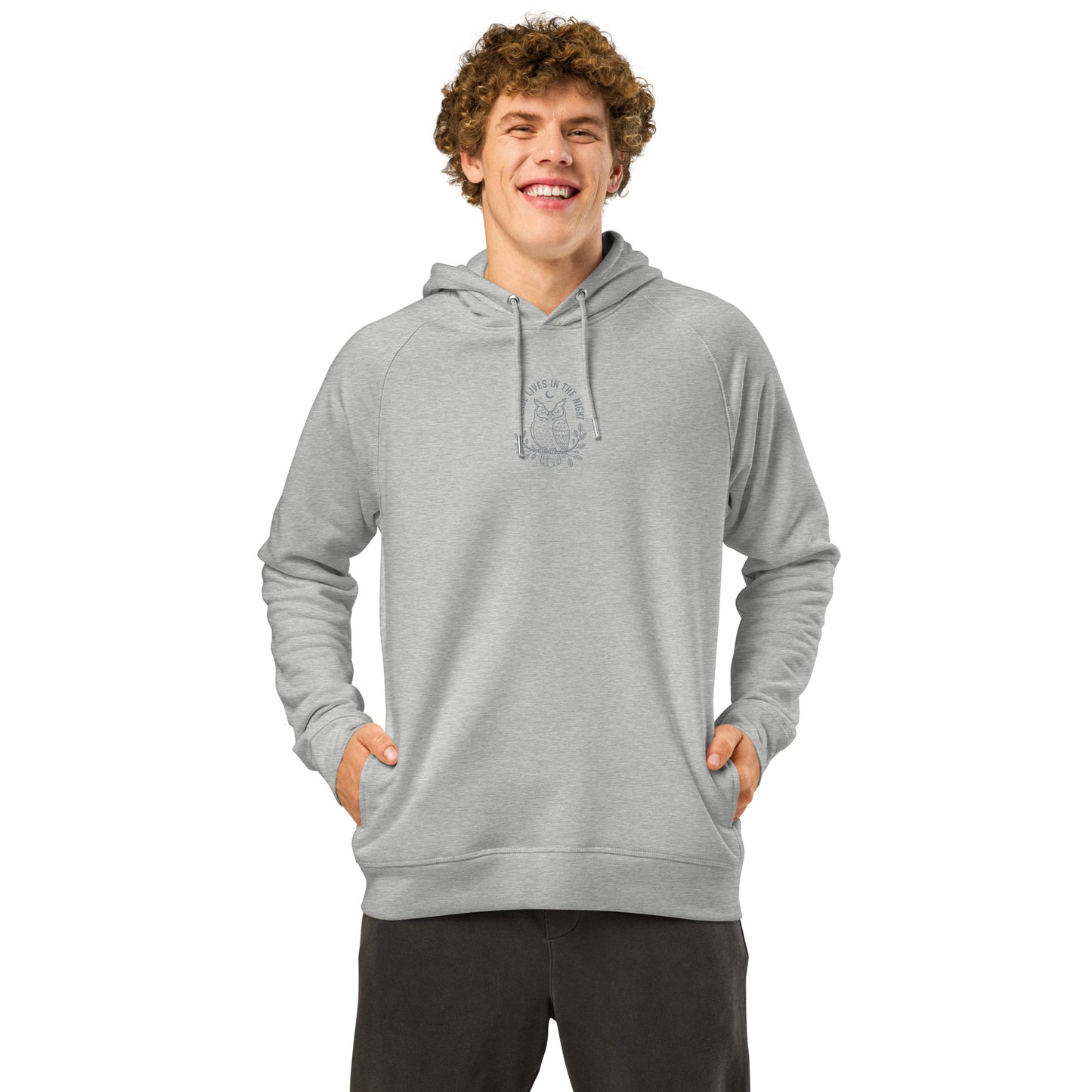 Owl Unisex Organic Side Pocket Hoodie – "Ethics in Every Feather" | Sustainable Fashion Dudeily
