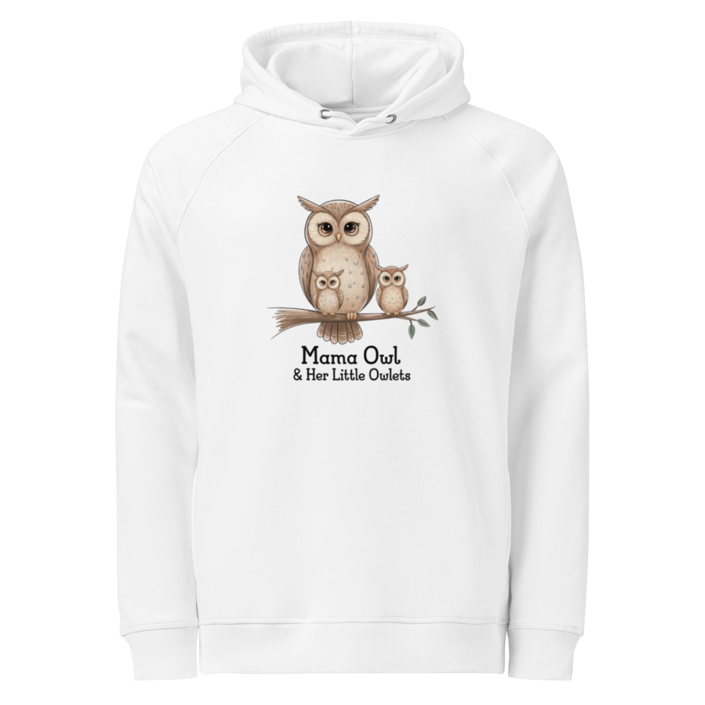 Unisex Organic Side Pocket Hoodie – Owl-Themed Eco-Friendly & Sustainable Dudeily