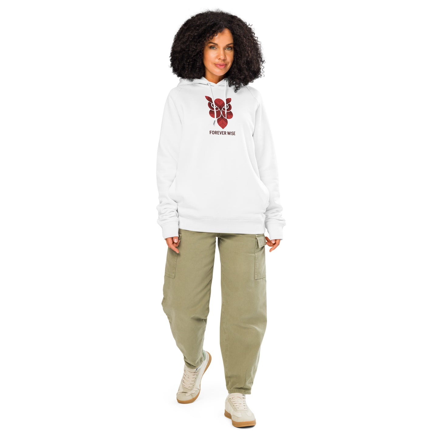Unisex Organic Side Pocket Hoodie: 'Forever Wise' | Sustainable Owl Fashion USA Dudeily