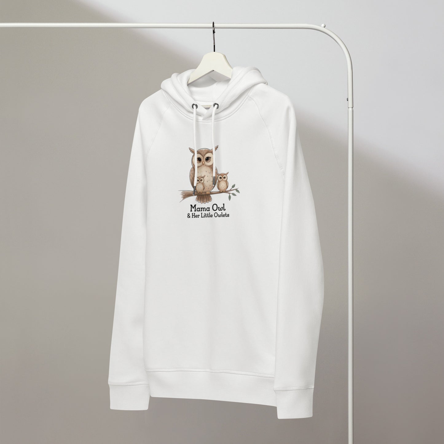 Unisex Organic Side Pocket Hoodie – Owl-Themed Eco-Friendly & Sustainable Dudeily