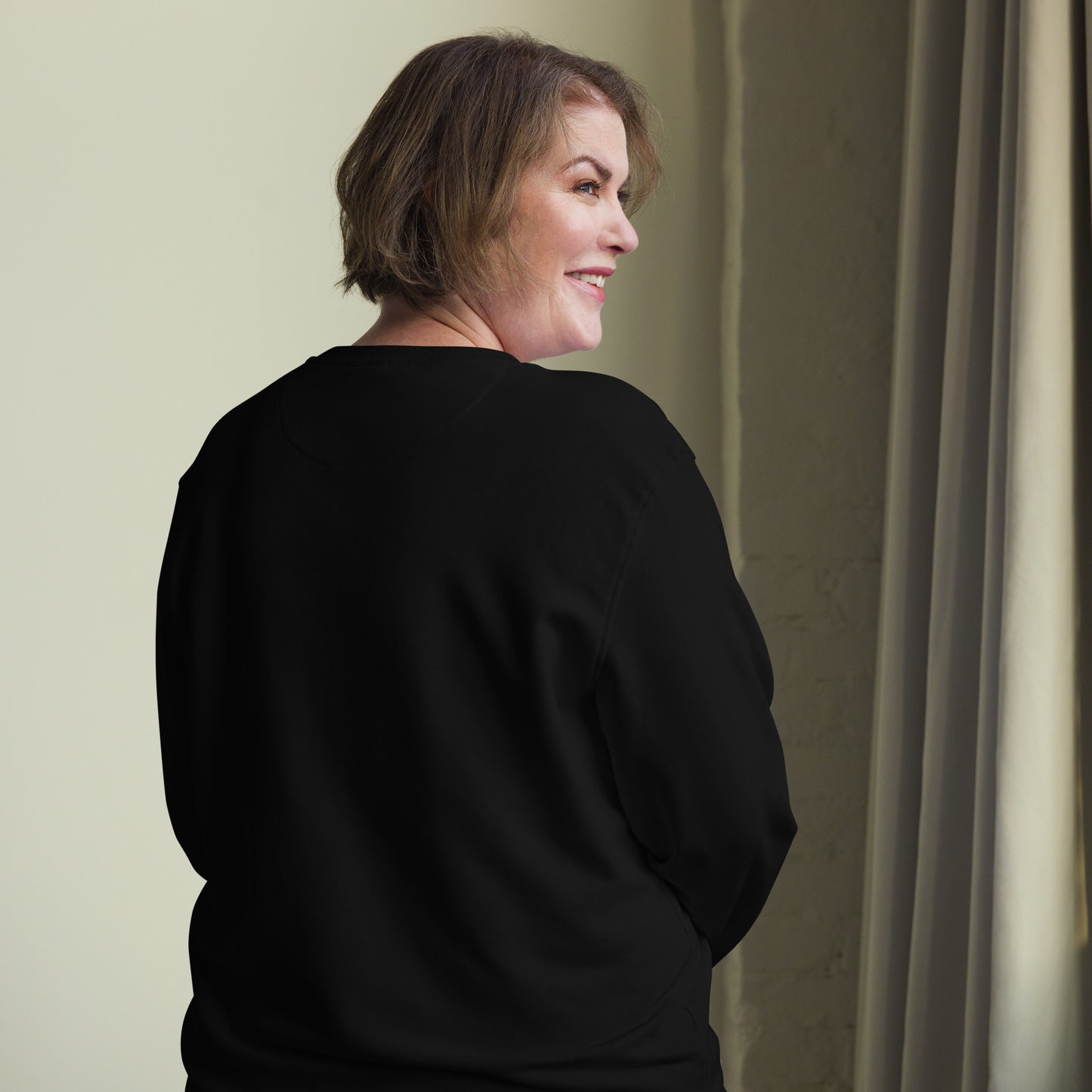 Unisex Organic Sweatshirt: 'Hoo's Watching You? Just Nature' | Sustainable Owl Fashion USA Dudeily