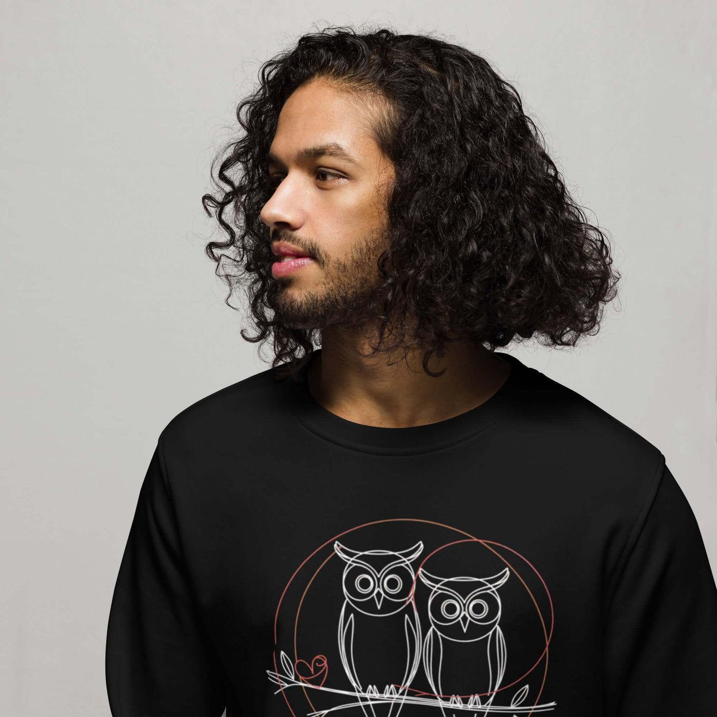 Unisex Organic Sweatshirt | Owl-Themed, Sustainable & Cozy Comfort Dudeily