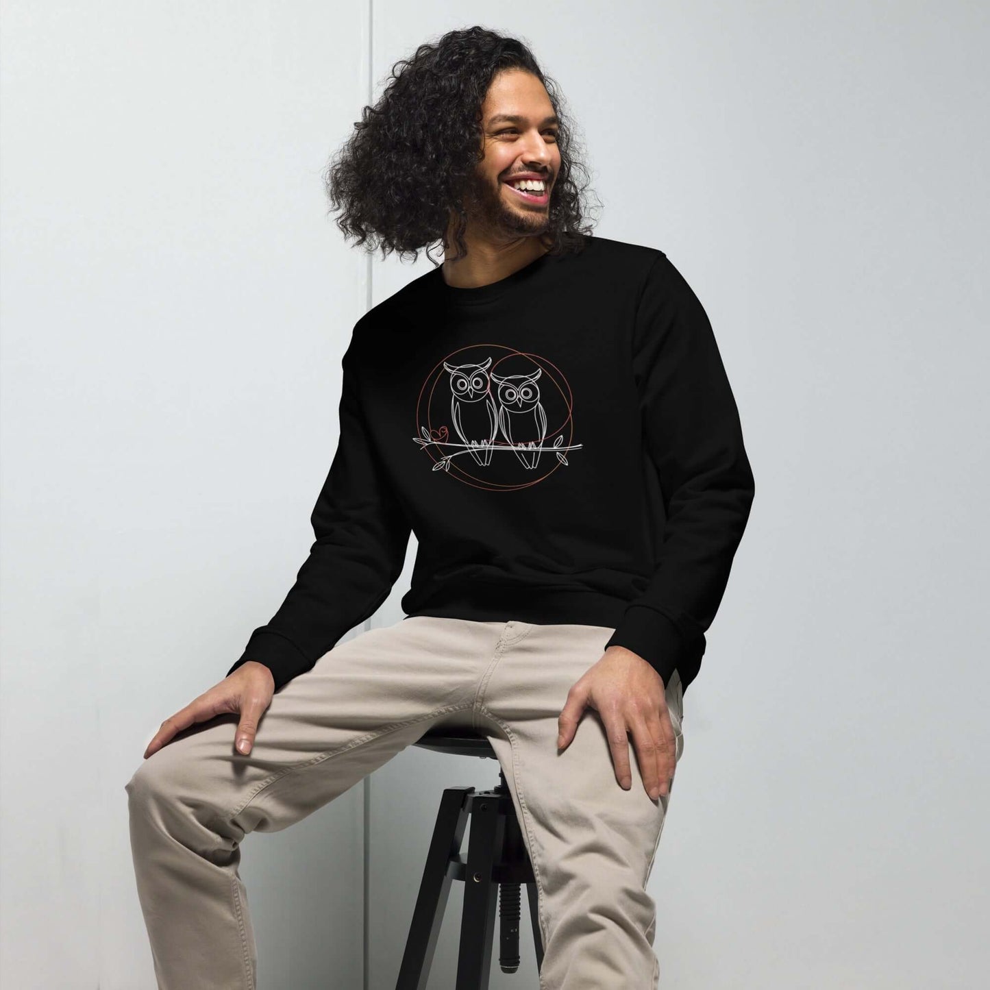 Unisex Organic Sweatshirt | Owl-Themed, Sustainable & Cozy Comfort Dudeily