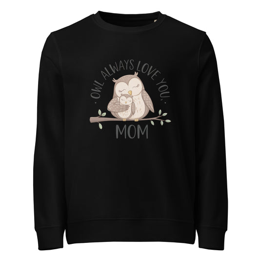 Unisex Organic Sweatshirt – Owl-Themed Eco-Friendly Pullover for Sustainable Style Dudeily