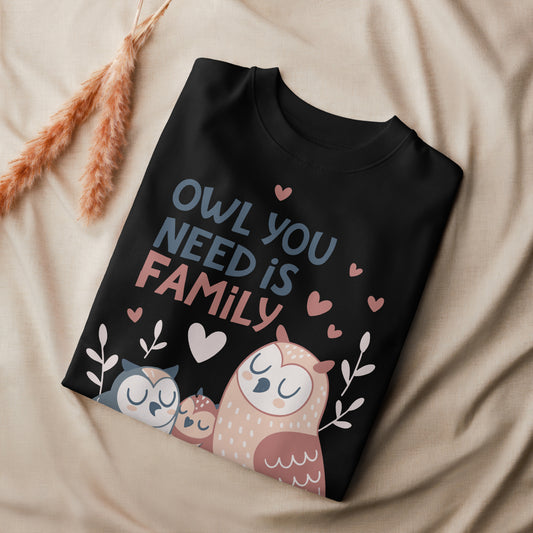 Unisex Organic Sweatshirt – OwlNest Sustainable Fashion for Cozy Family Day Vibes Dudeily