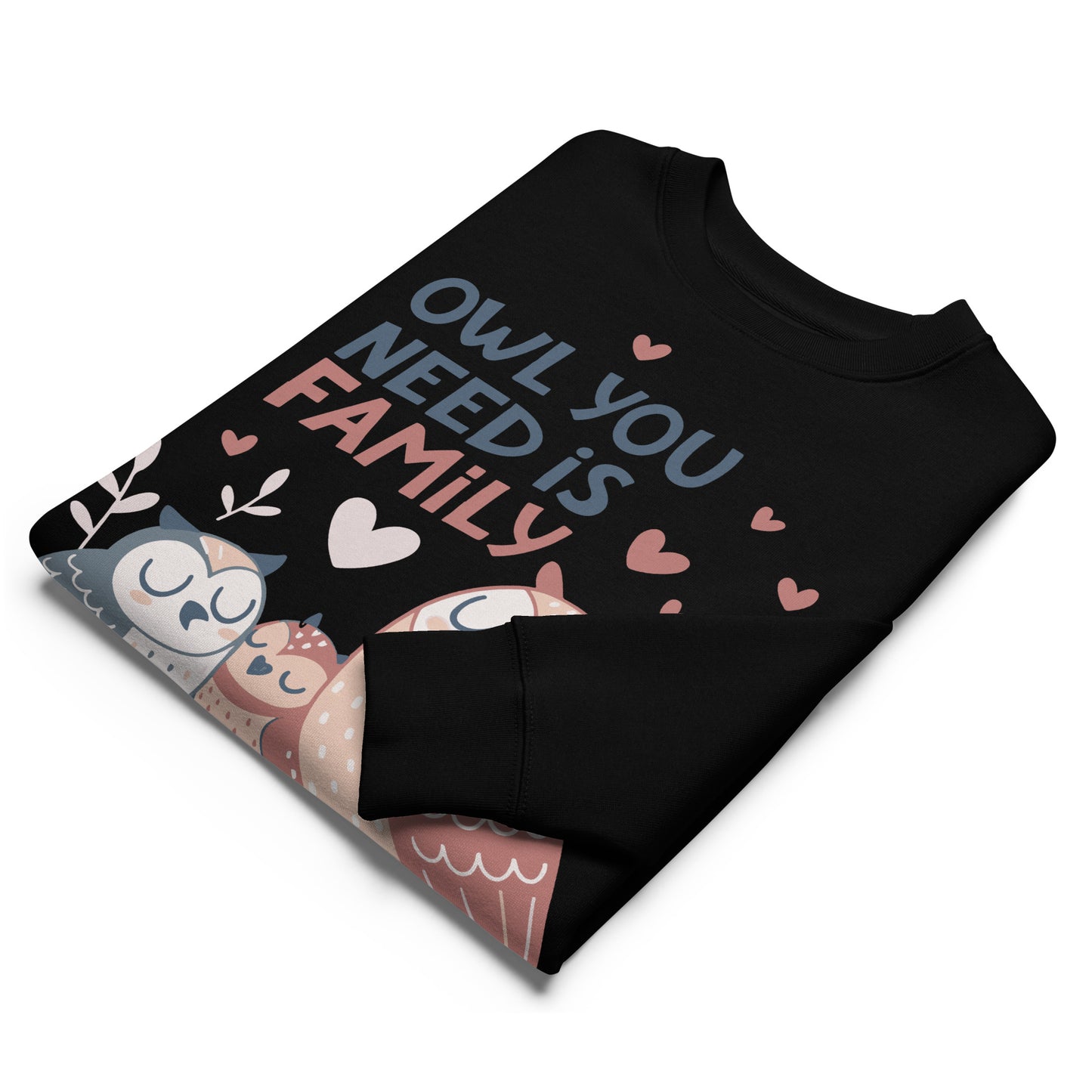 Unisex Organic Sweatshirt – OwlNest Sustainable Fashion for Cozy Family Day Vibes Dudeily