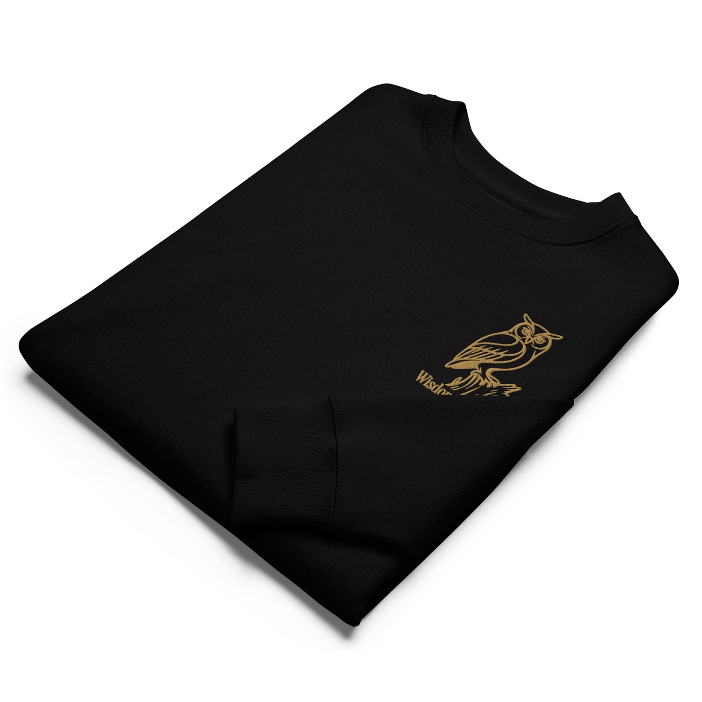Owl Unisex Organic Sweatshirt: 'Wisdom Flies Light' in Fall | Sustainable Fashion USA Dudeily