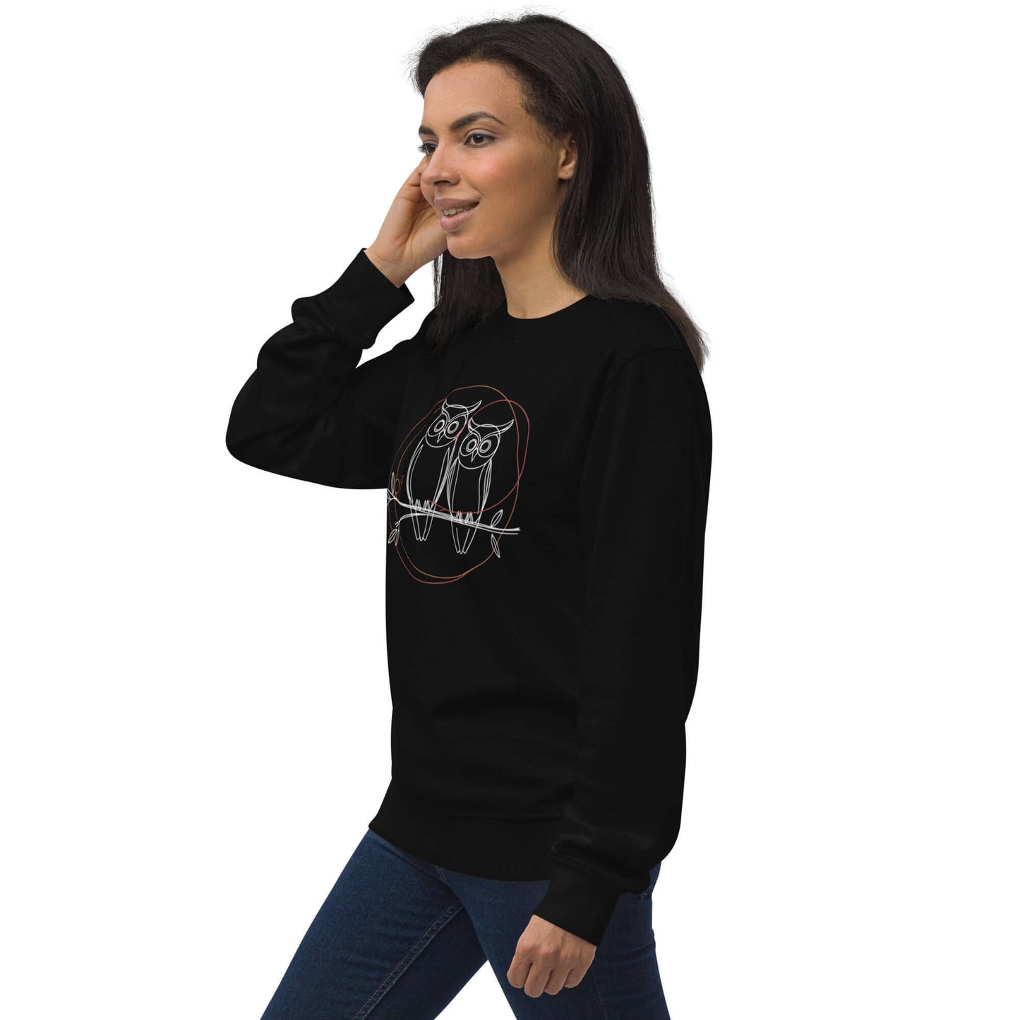 Unisex Organic Sweatshirt | Owl-Themed, Sustainable & Cozy Comfort Dudeily