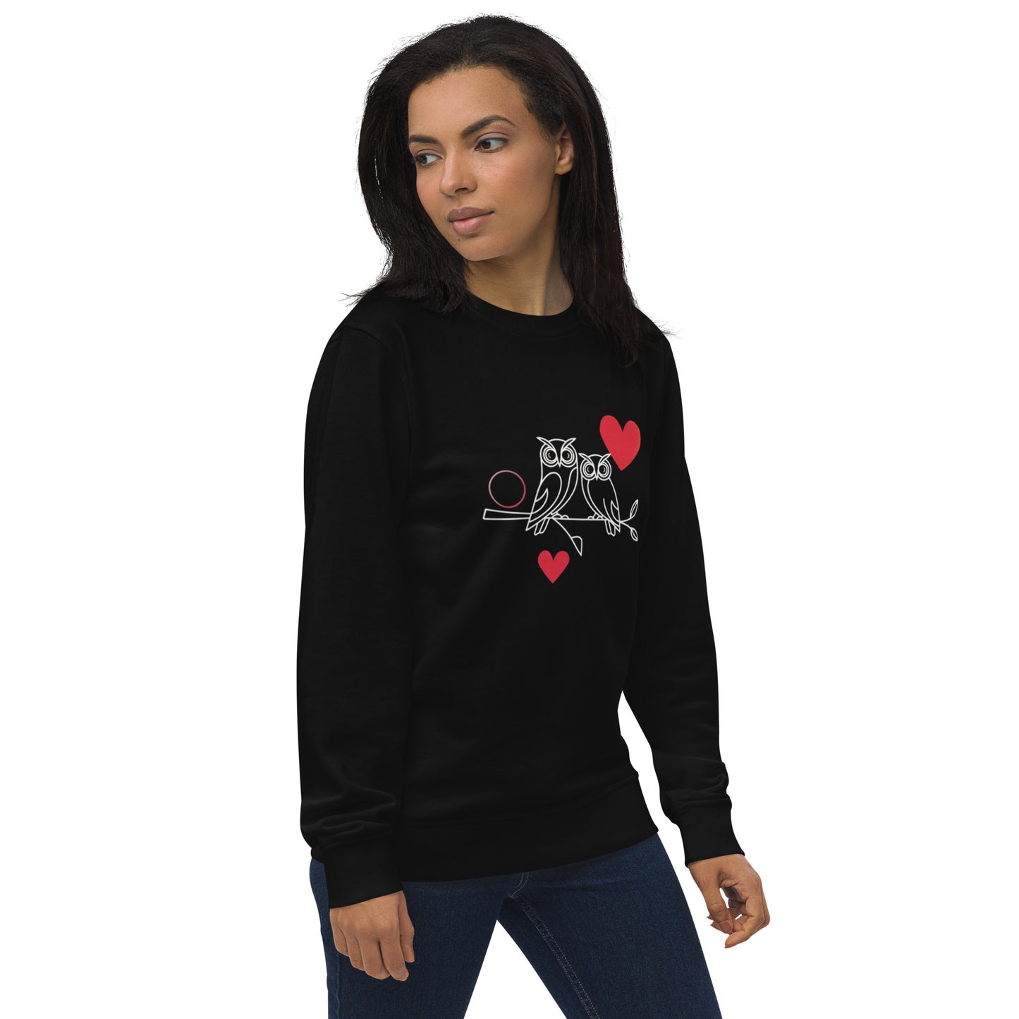Owl-Themed Unisex Organic Sweatshirt | Sustainable & Cozy Apparel Dudeily