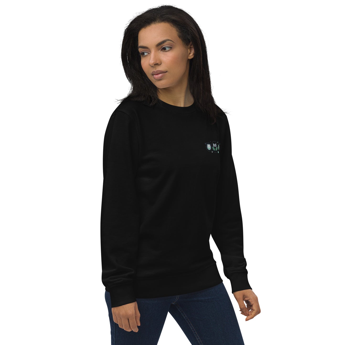 Unisex Organic Sweatshirt: Nature’s Union | Owl Embroidered Sustainable Fashion USA Dudeily