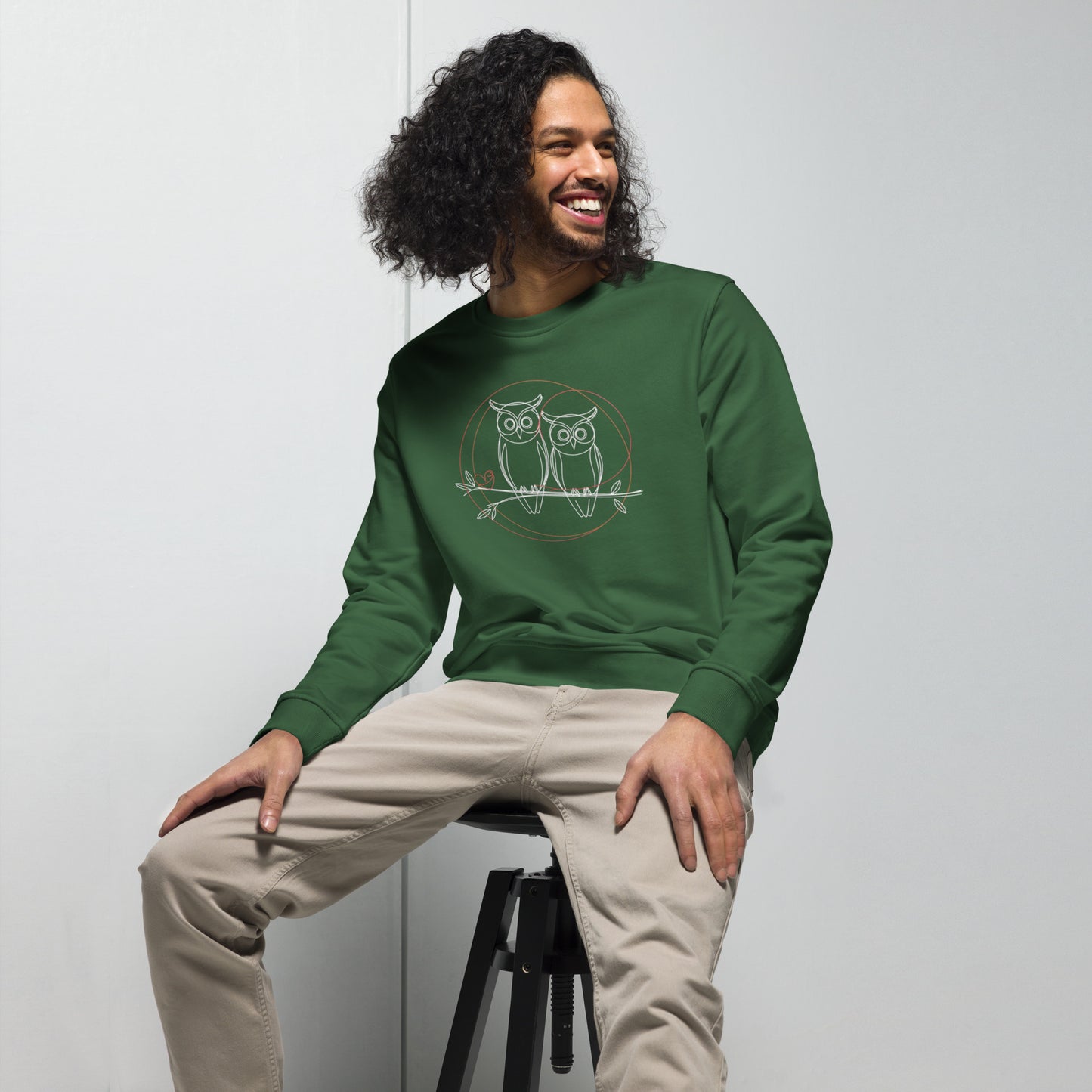 Unisex Organic Sweatshirt | Owl-Themed, Sustainable & Cozy Comfort Dudeily
