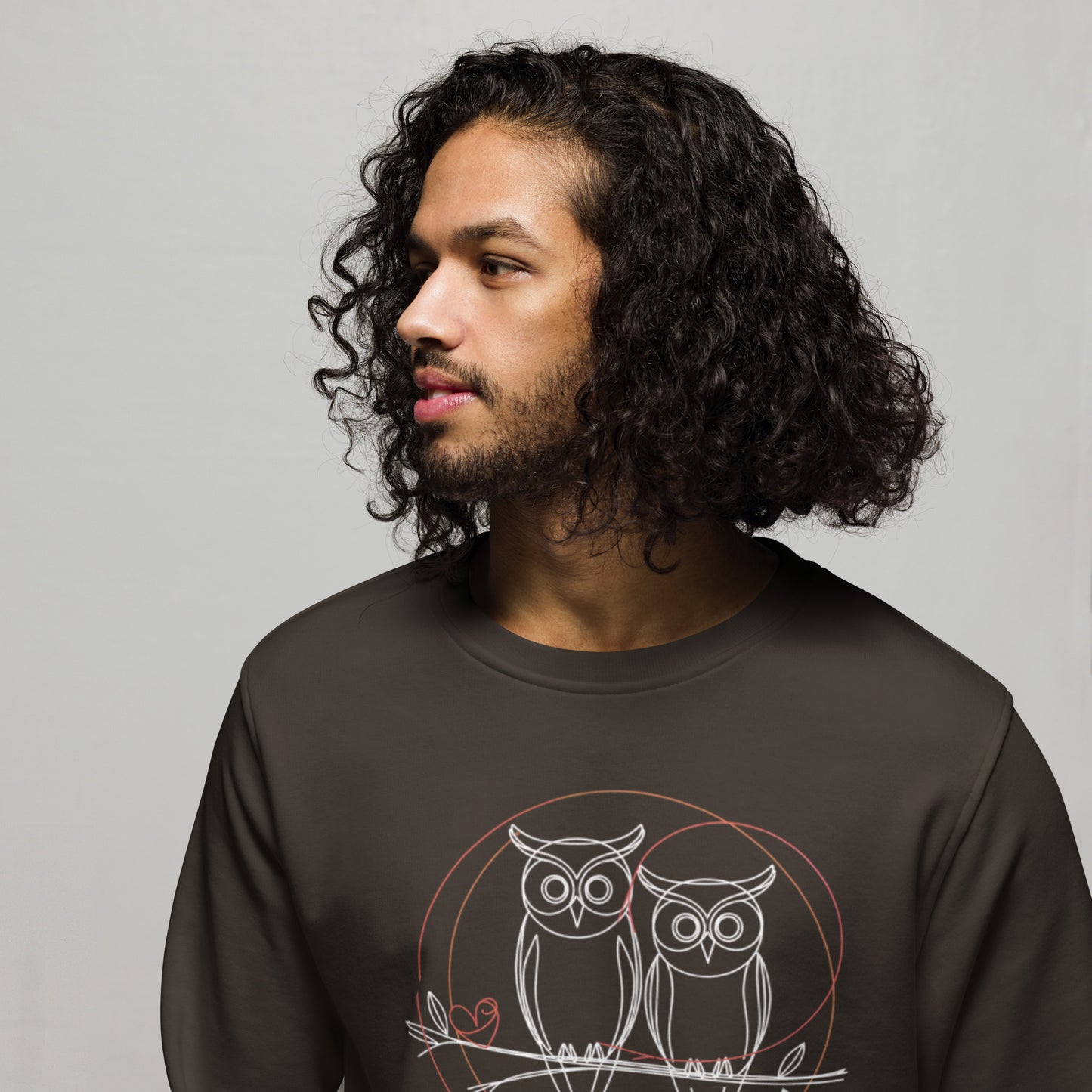 Unisex Organic Sweatshirt | Owl-Themed, Sustainable & Cozy Comfort Dudeily