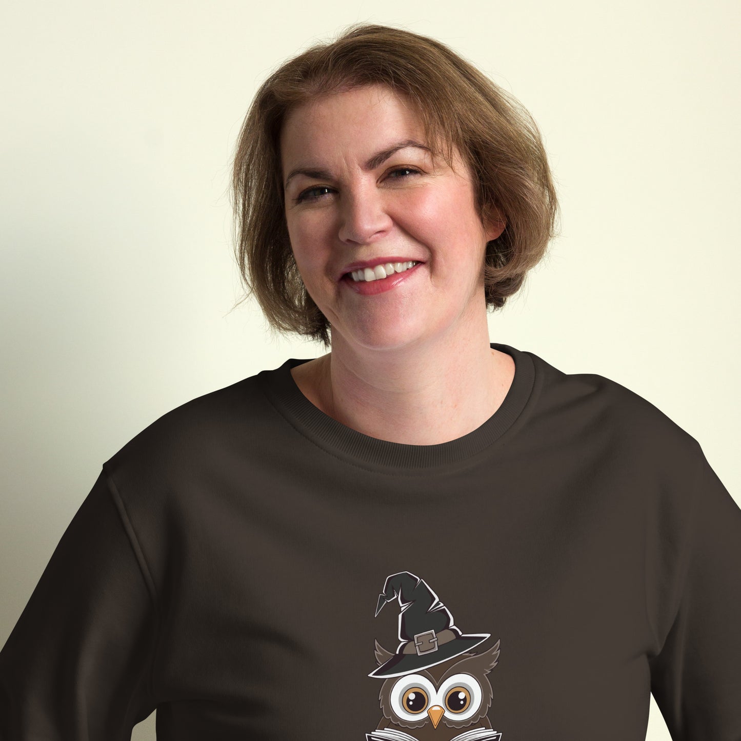 Unisex Organic Sweatshirt: Halloween Owl Cozy Eco-Friendly Style USA Dudeily