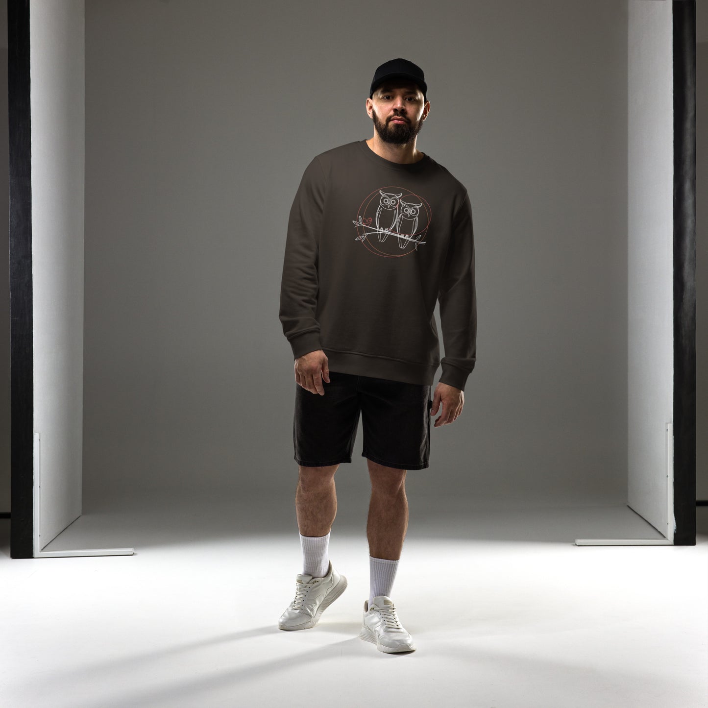 Unisex Organic Sweatshirt | Owl-Themed, Sustainable & Cozy Comfort Dudeily