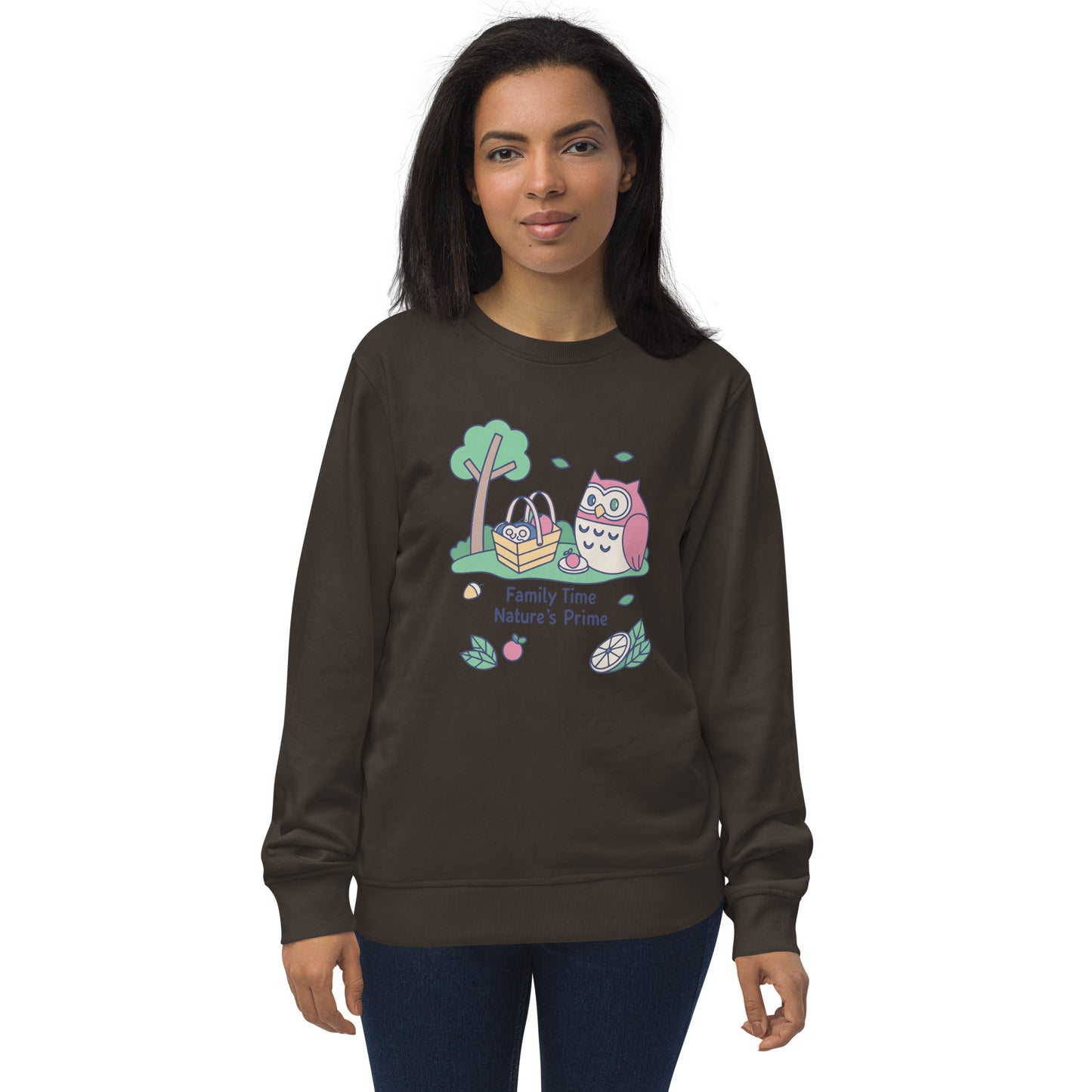 Unisex organic sweatshirt Deep Charcoal Grey Dudeily