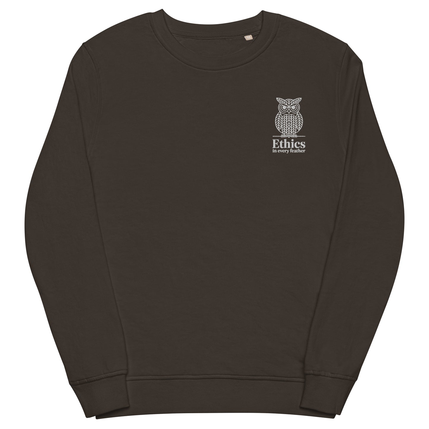 Owl Unisex Organic Sweatshirt – "Ethics in Every Feather" | Sustainable Fashion USA Dudeily