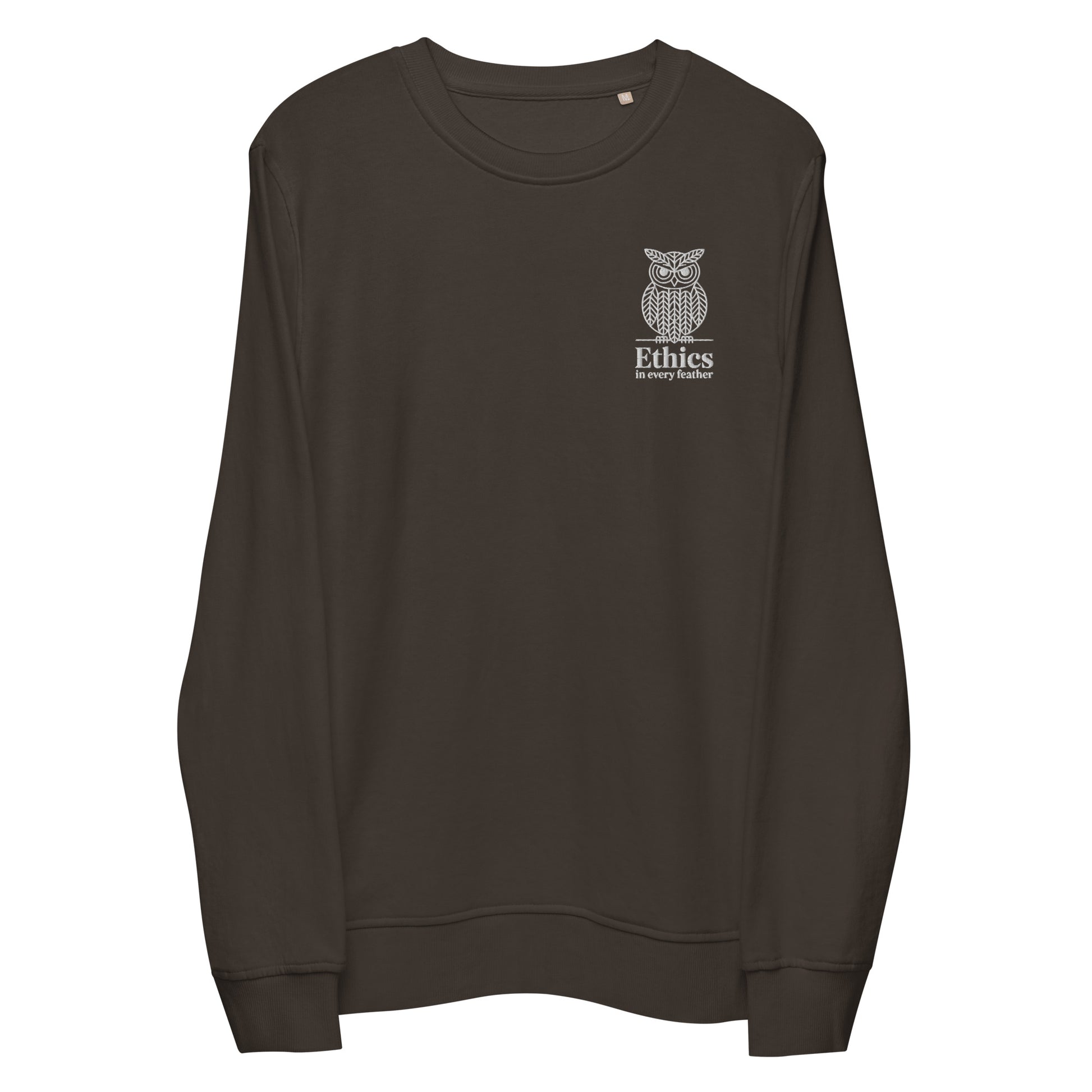Owl Unisex Organic Sweatshirt – "Ethics in Every Feather" | Sustainable Fashion USA Dudeily