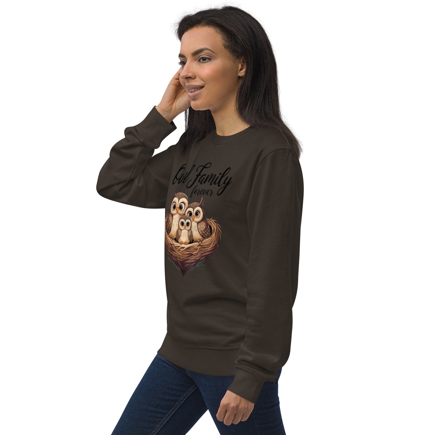 Owl-Themed Unisex Organic Sweatshirt | Eco-Friendly & Stylish Dudeily