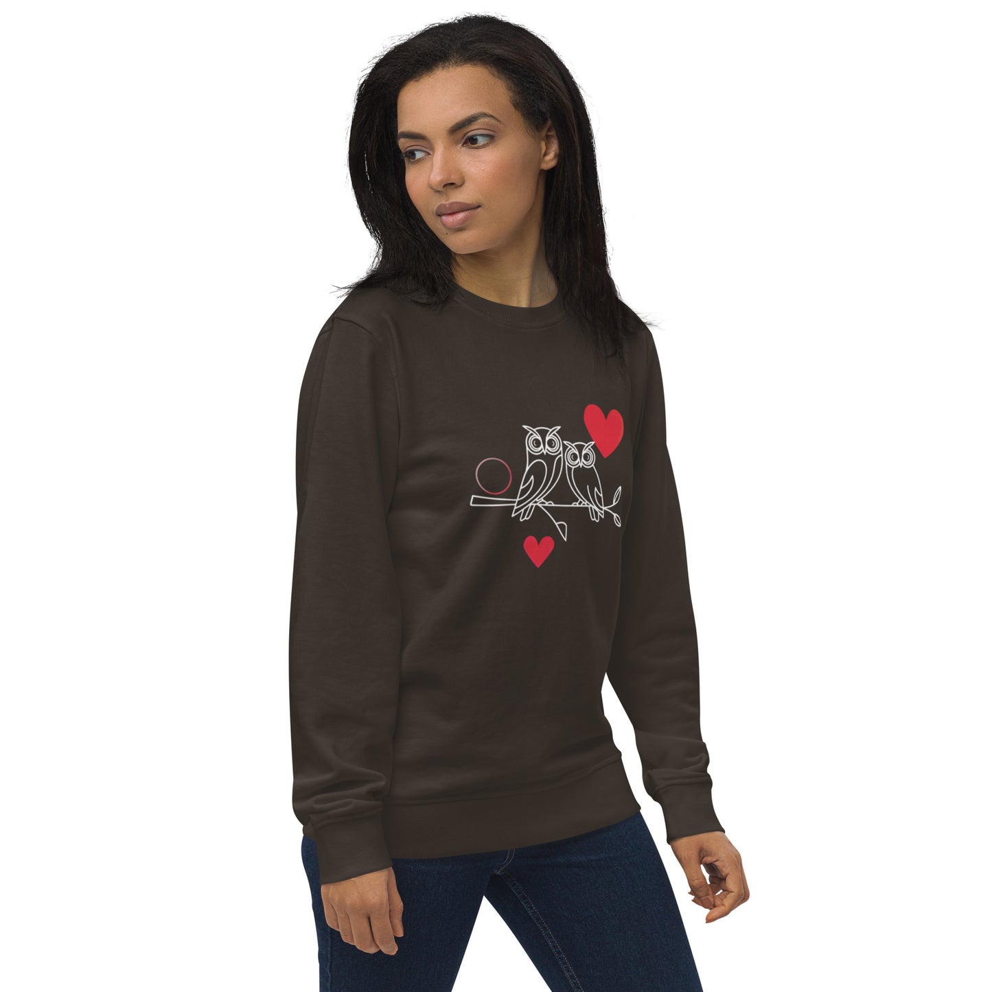 Owl-Themed Unisex Organic Sweatshirt | Sustainable & Cozy Apparel Dudeily