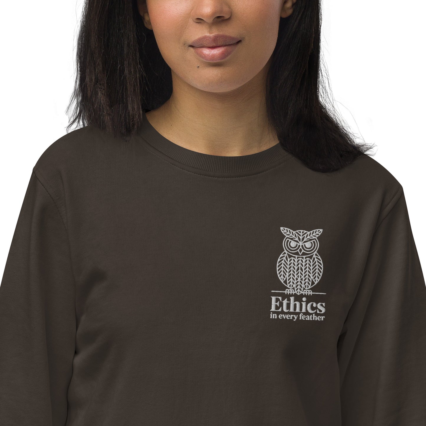 Owl Unisex Organic Sweatshirt – "Ethics in Every Feather" | Sustainable Fashion USA Dudeily