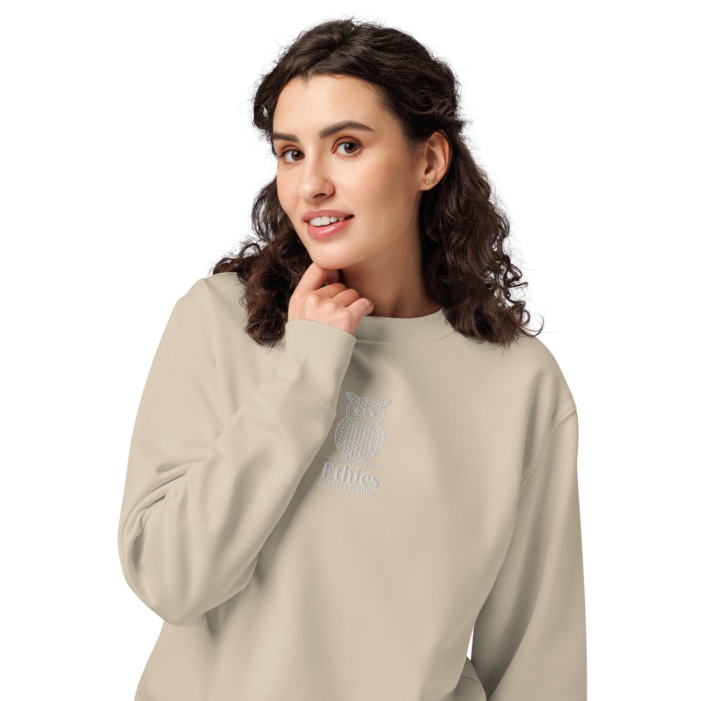 Owl Unisex Organic Sweatshirt – "Ethics in Every Feather" | Sustainable Fashion USA Dudeily