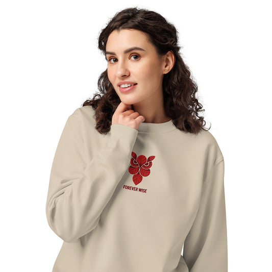 Owl Unisex Organic Sweatshirt: 'Forever Wise' in Fall | Sustainable Fashion USA Dudeily