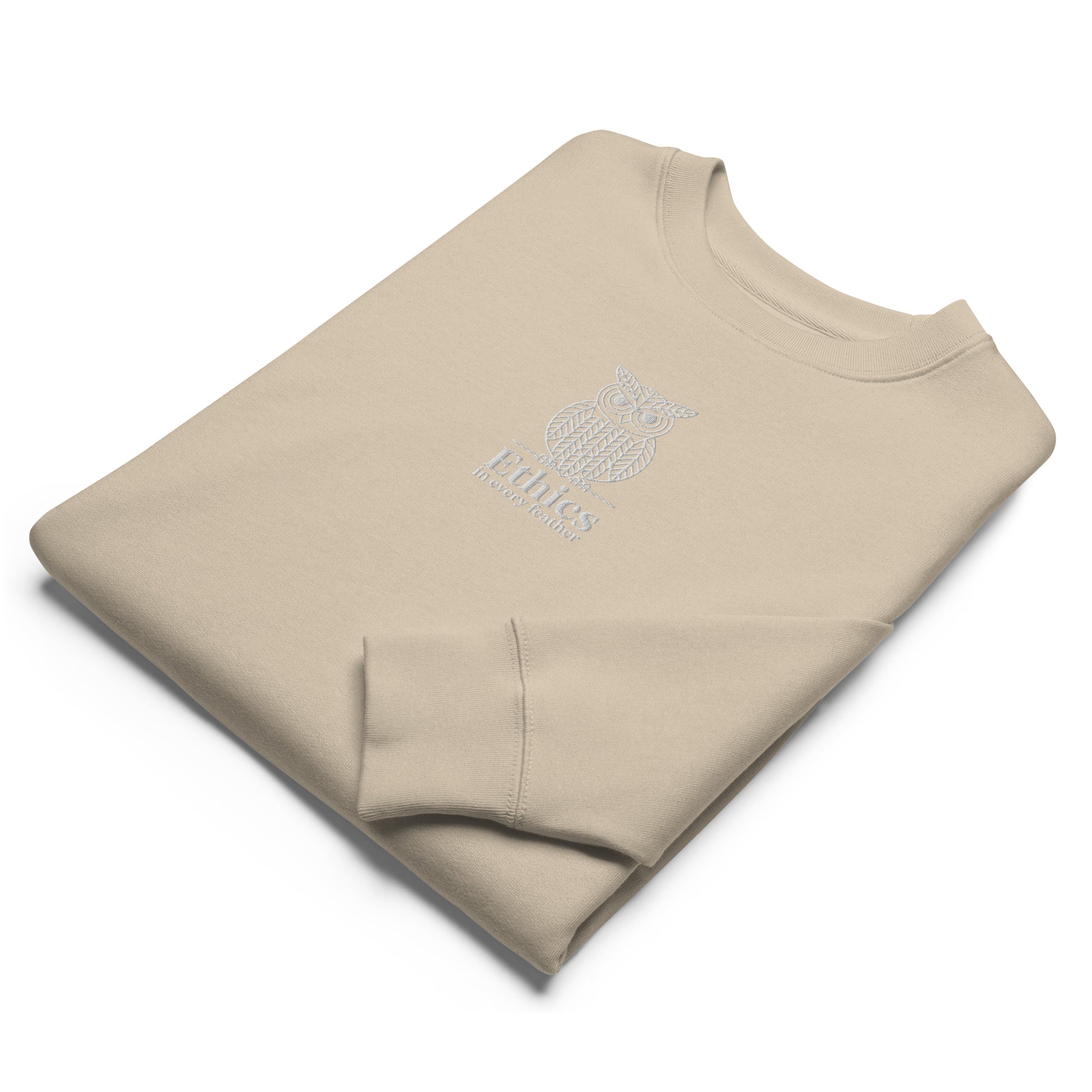 Owl Unisex Organic Sweatshirt – "Ethics in Every Feather" | Sustainable Fashion USA Dudeily