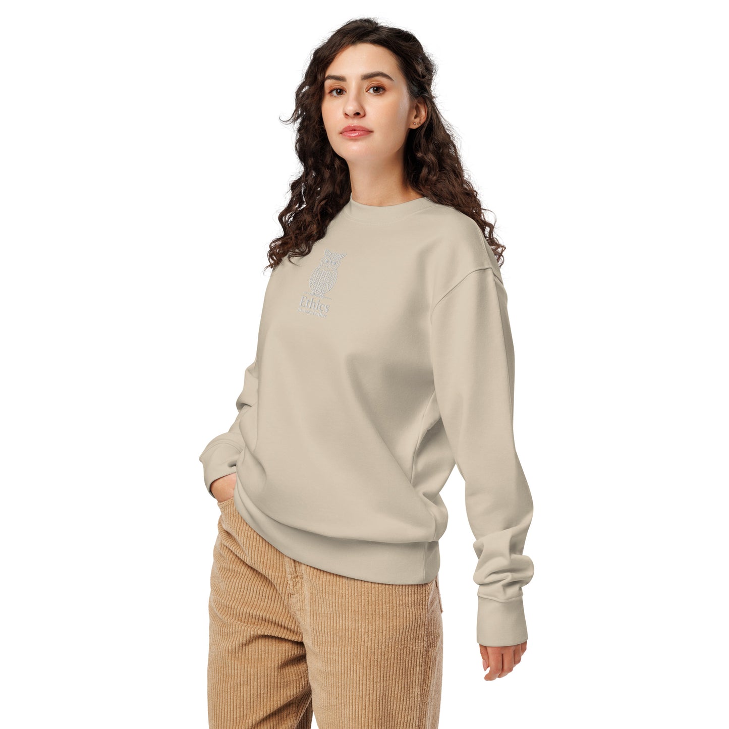 Owl Unisex Organic Sweatshirt – "Ethics in Every Feather" | Sustainable Fashion USA Dudeily