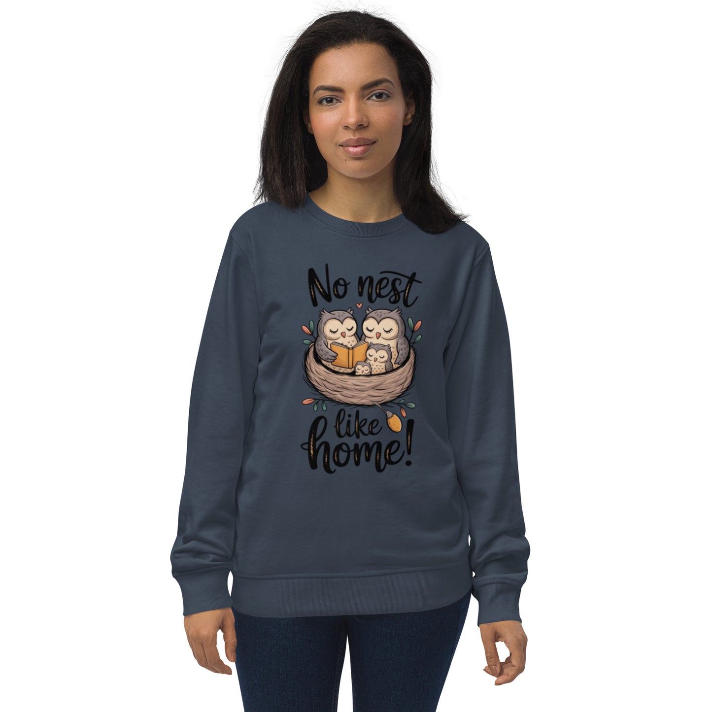 Unisex organic sweatshirt French Navy Dudeily