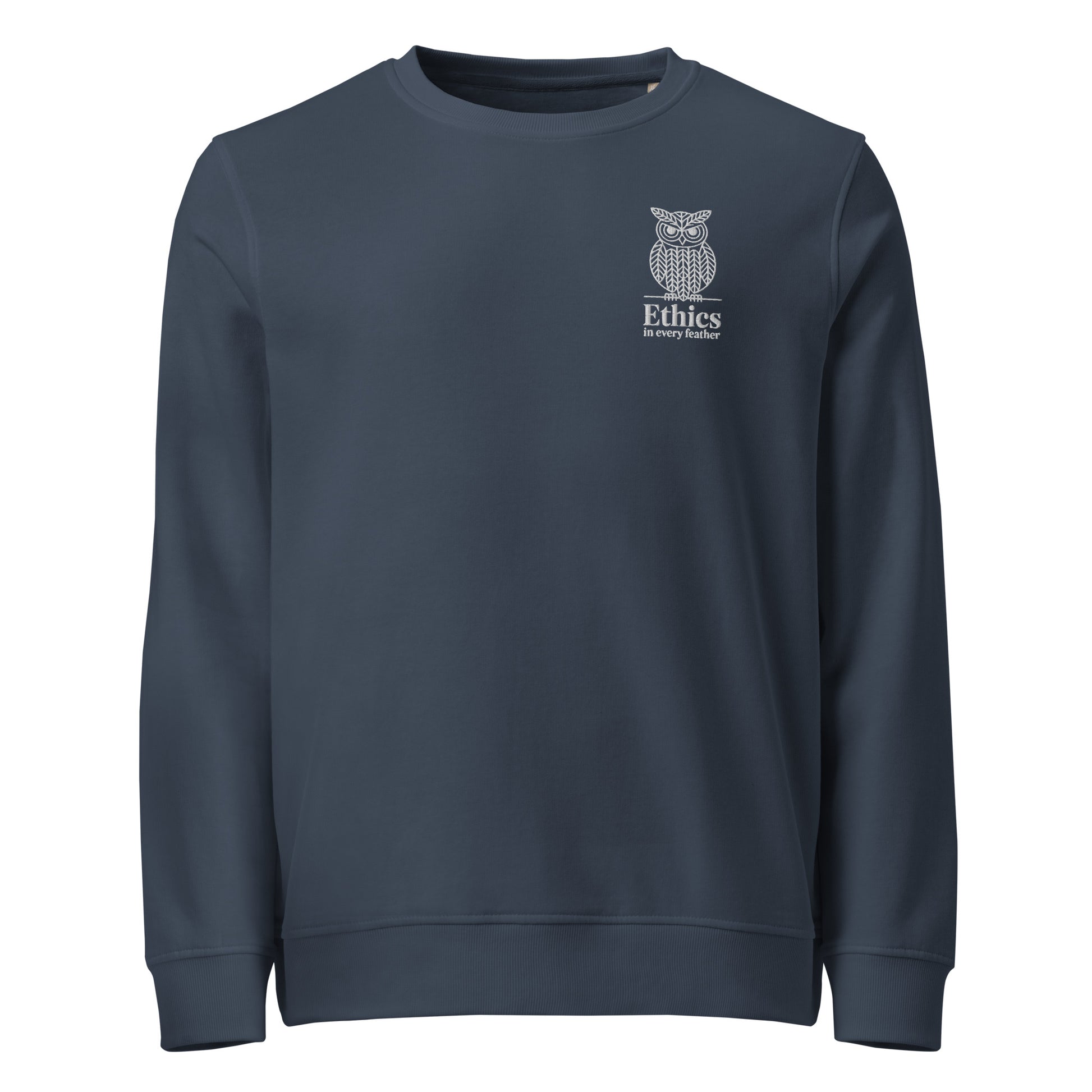 Owl Unisex Organic Sweatshirt – "Ethics in Every Feather" | Sustainable Fashion USA Dudeily