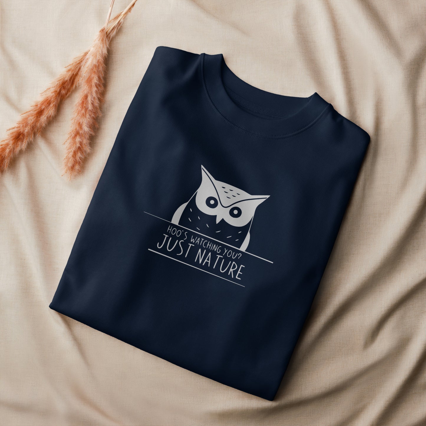 Unisex Organic Sweatshirt: 'Stay Cozy Hoot Loud' in Fall | Sustainable Owl Fashion USA Dudeily