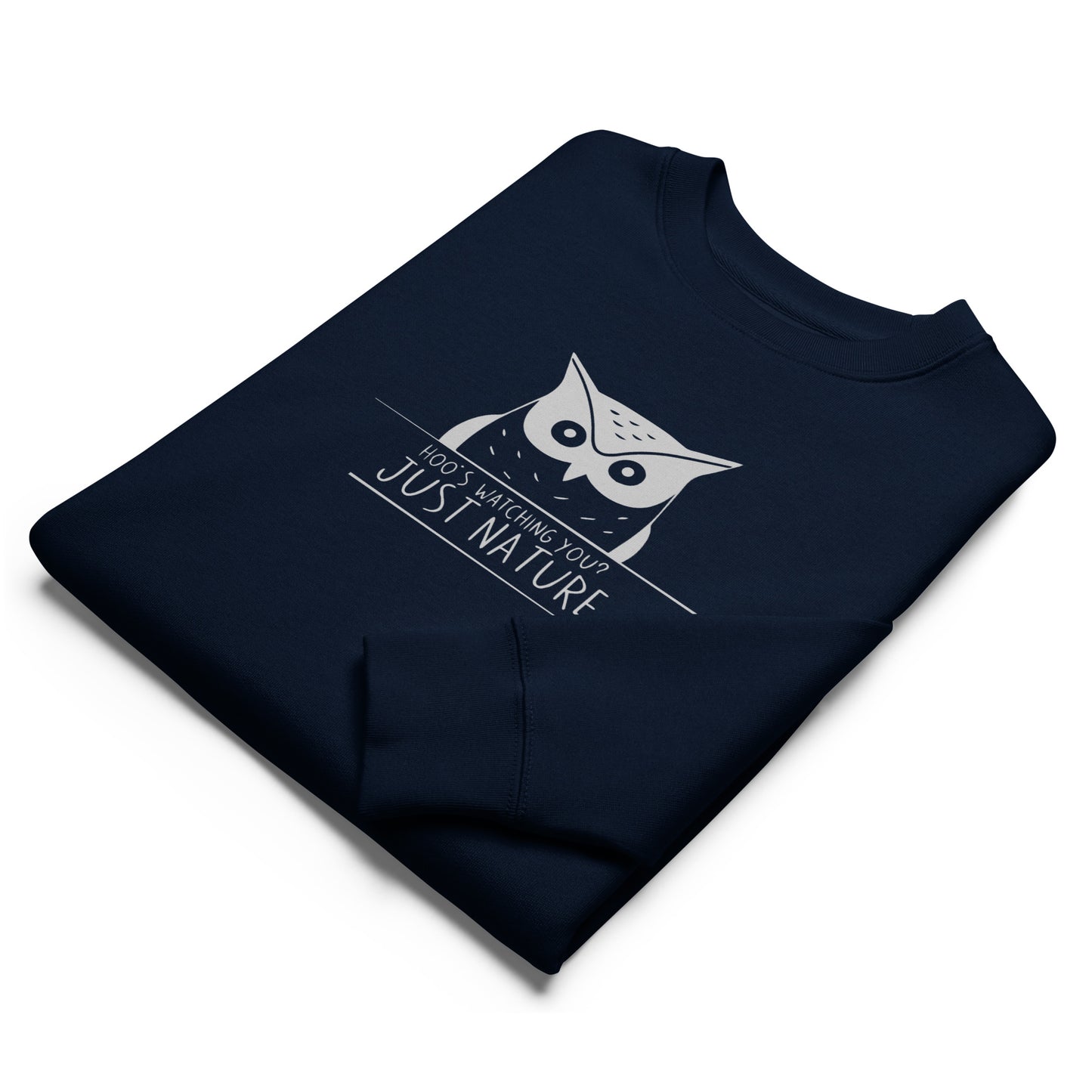 Unisex Organic Sweatshirt: 'Stay Cozy Hoot Loud' in Fall | Sustainable Owl Fashion USA Dudeily
