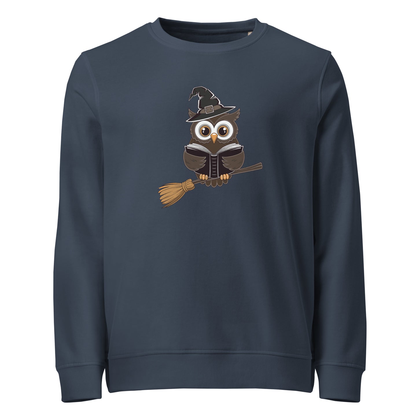 Unisex Organic Sweatshirt: Halloween Owl Cozy Eco-Friendly Style USA Dudeily