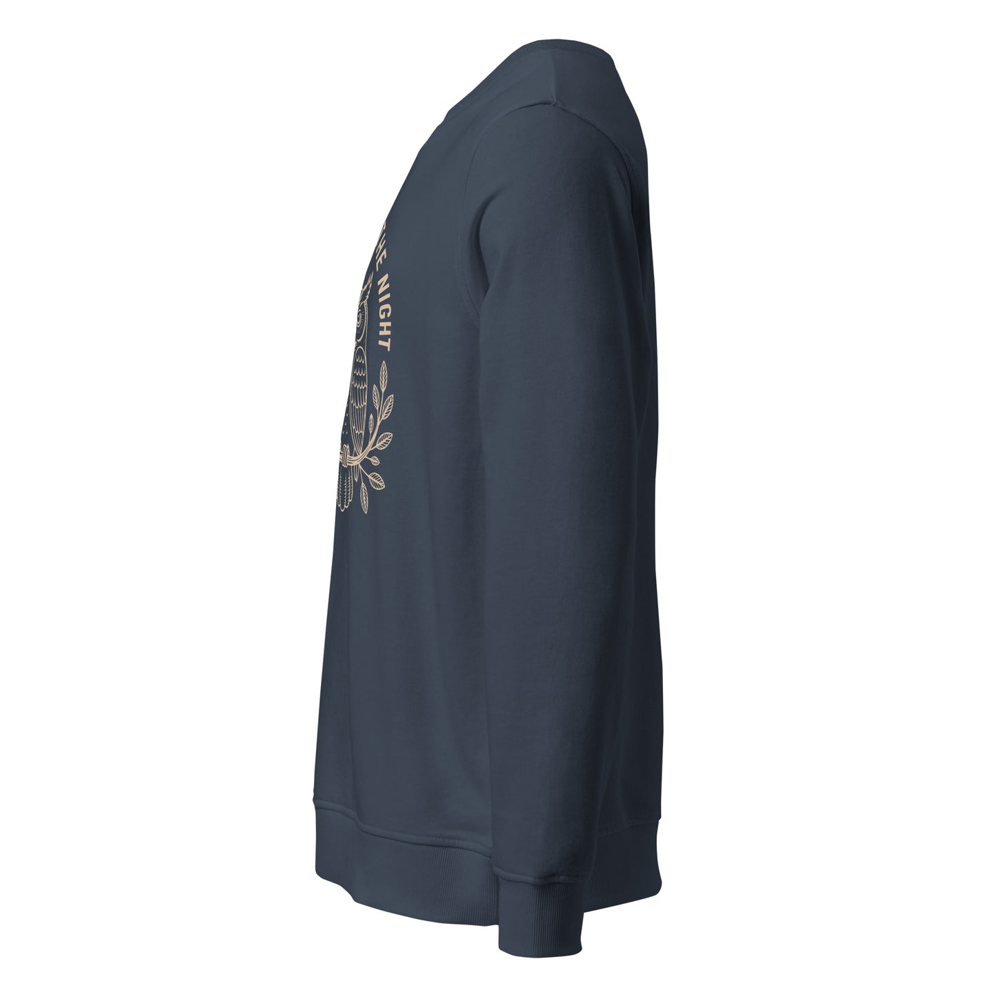 Unisex Organic Sweatshirt: 'Peace in the Night' in Fall | Sustainable Owl Fashion USA Dudeily