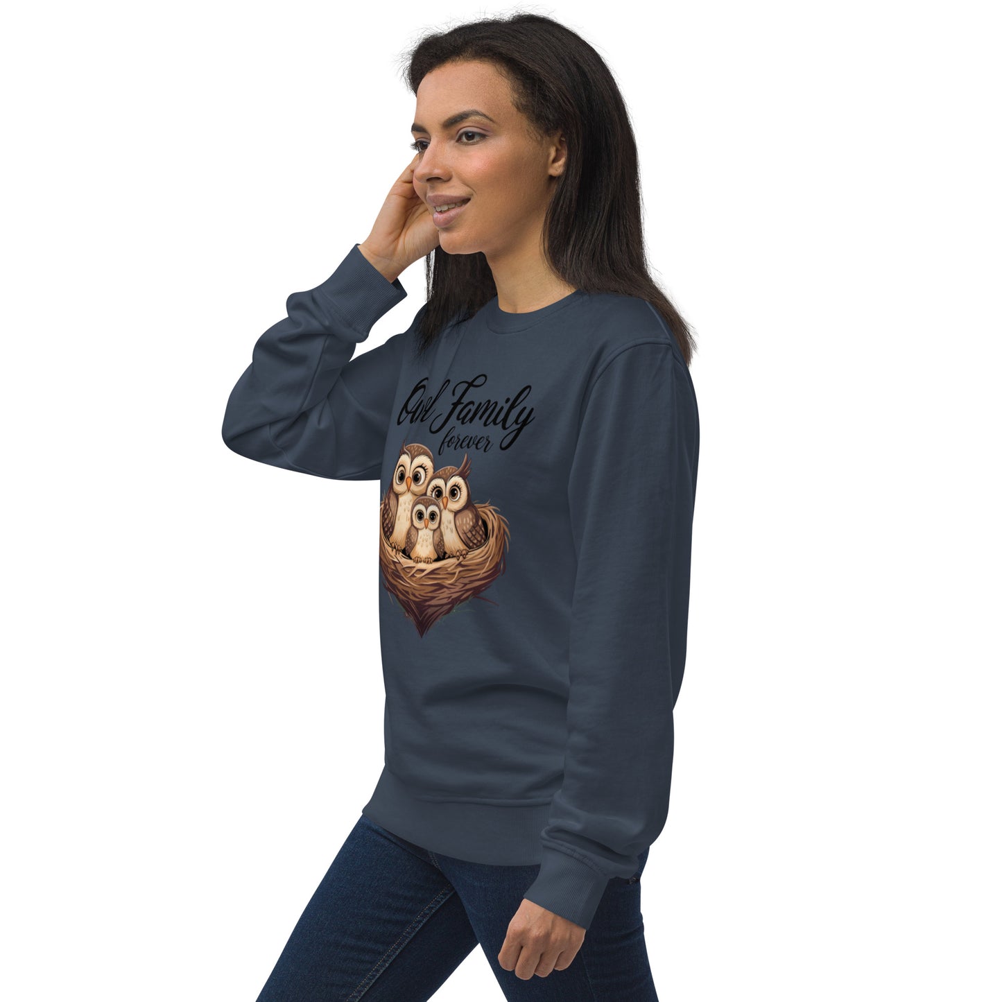 Owl-Themed Unisex Organic Sweatshirt | Eco-Friendly & Stylish Dudeily