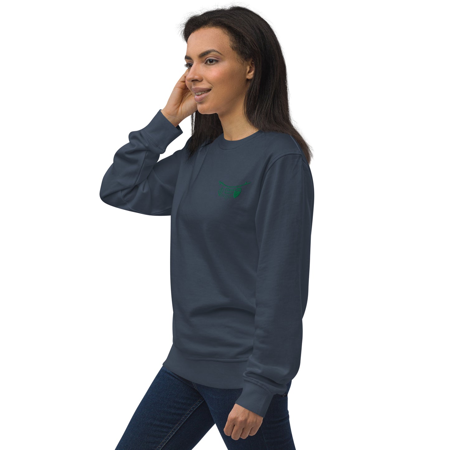 Unisex Organic Sweatshirt: Ethical by Nature | Owl Embroidered Sustainable Fashion USA by Dudeily Dudeily