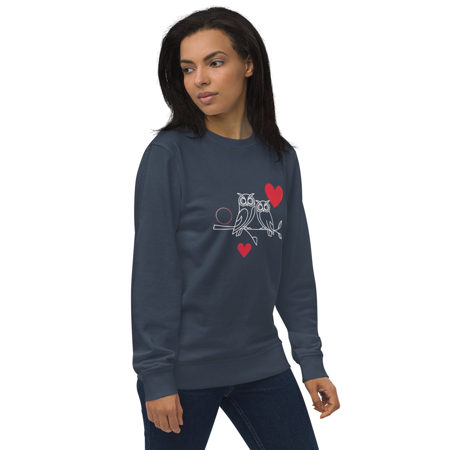 Owl-Themed Unisex Organic Sweatshirt | Sustainable & Cozy Apparel Dudeily