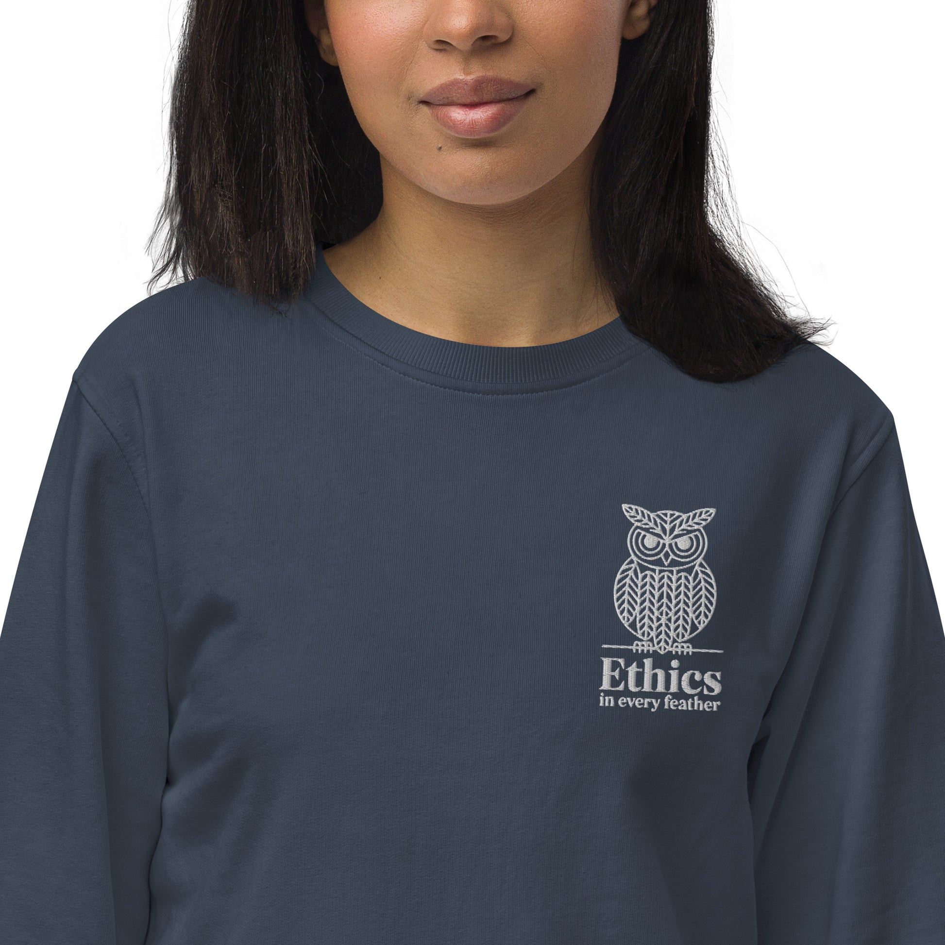 Owl Unisex Organic Sweatshirt – "Ethics in Every Feather" | Sustainable Fashion USA Dudeily