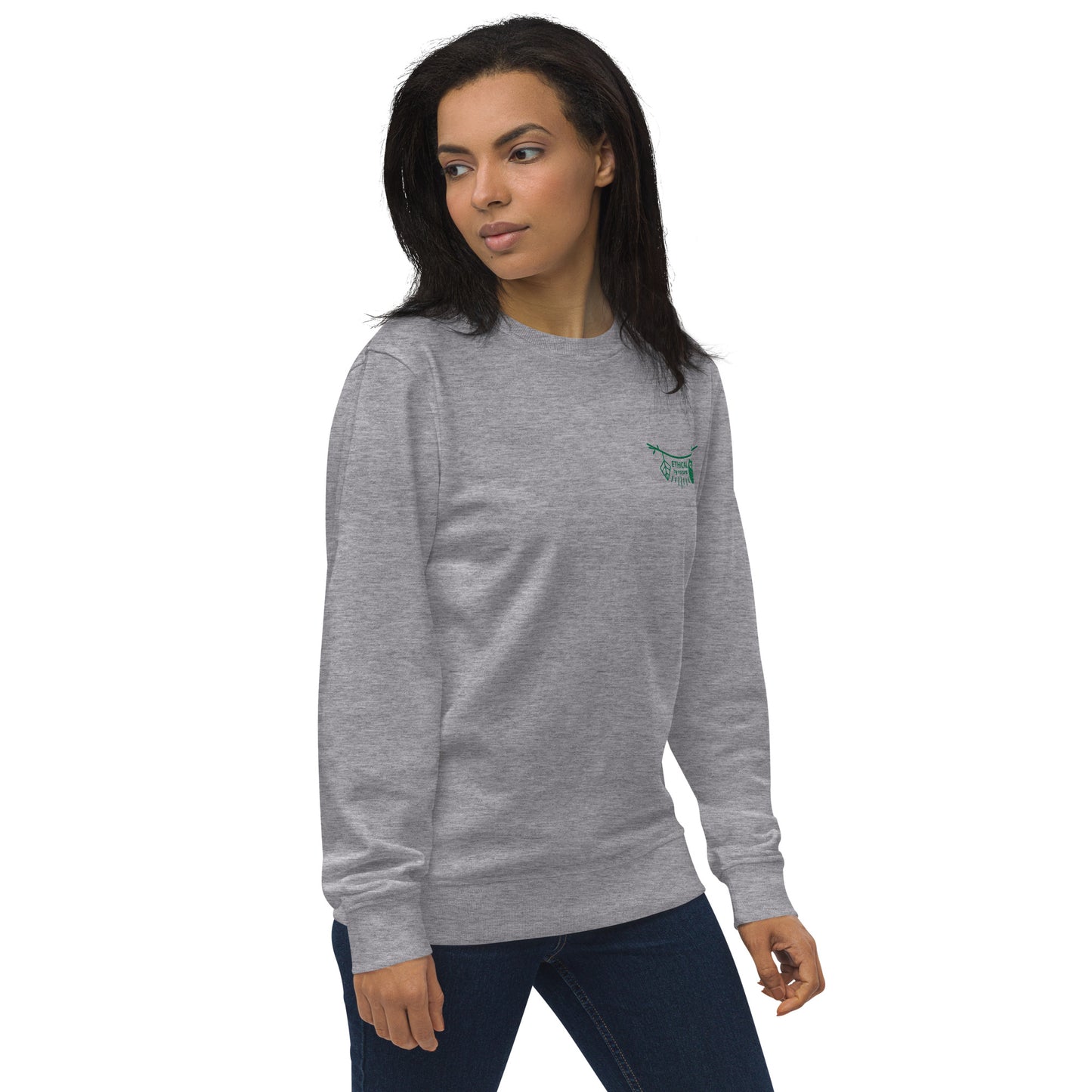 Unisex Organic Sweatshirt: Ethical by Nature | Owl Embroidered Sustainable Fashion USA by Dudeily Dudeily