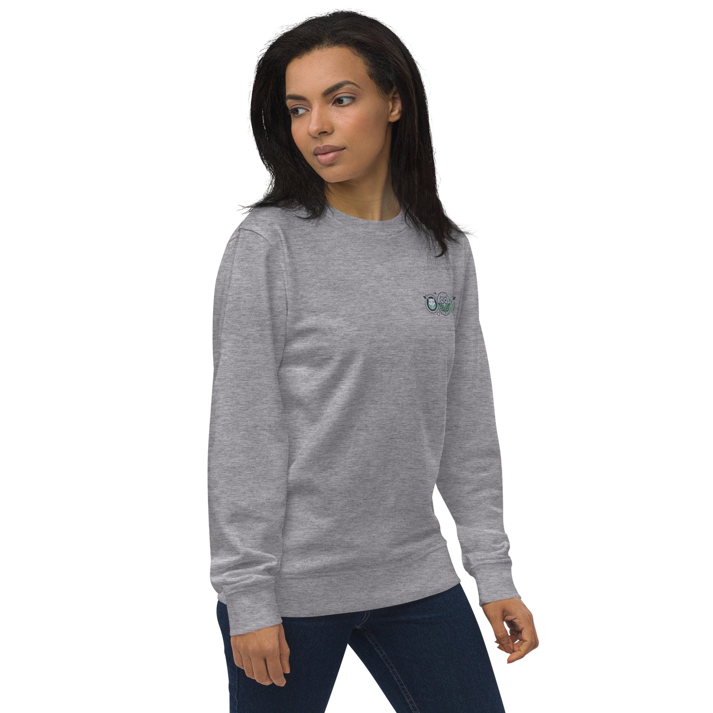 Unisex Organic Sweatshirt: Nature’s Union | Owl Embroidered Sustainable Fashion USA Dudeily