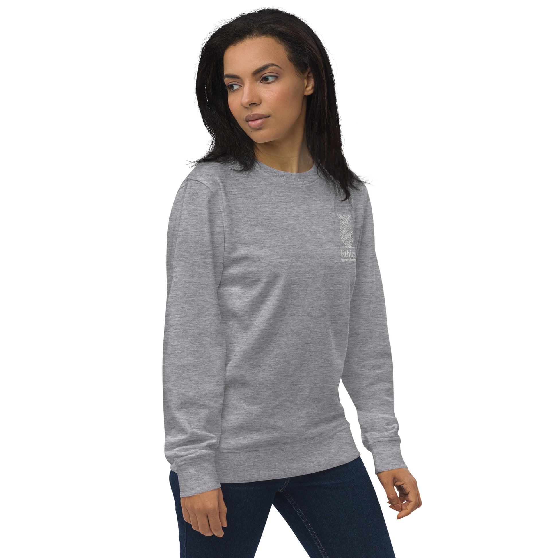 Owl Unisex Organic Sweatshirt – "Ethics in Every Feather" | Sustainable Fashion USA Dudeily