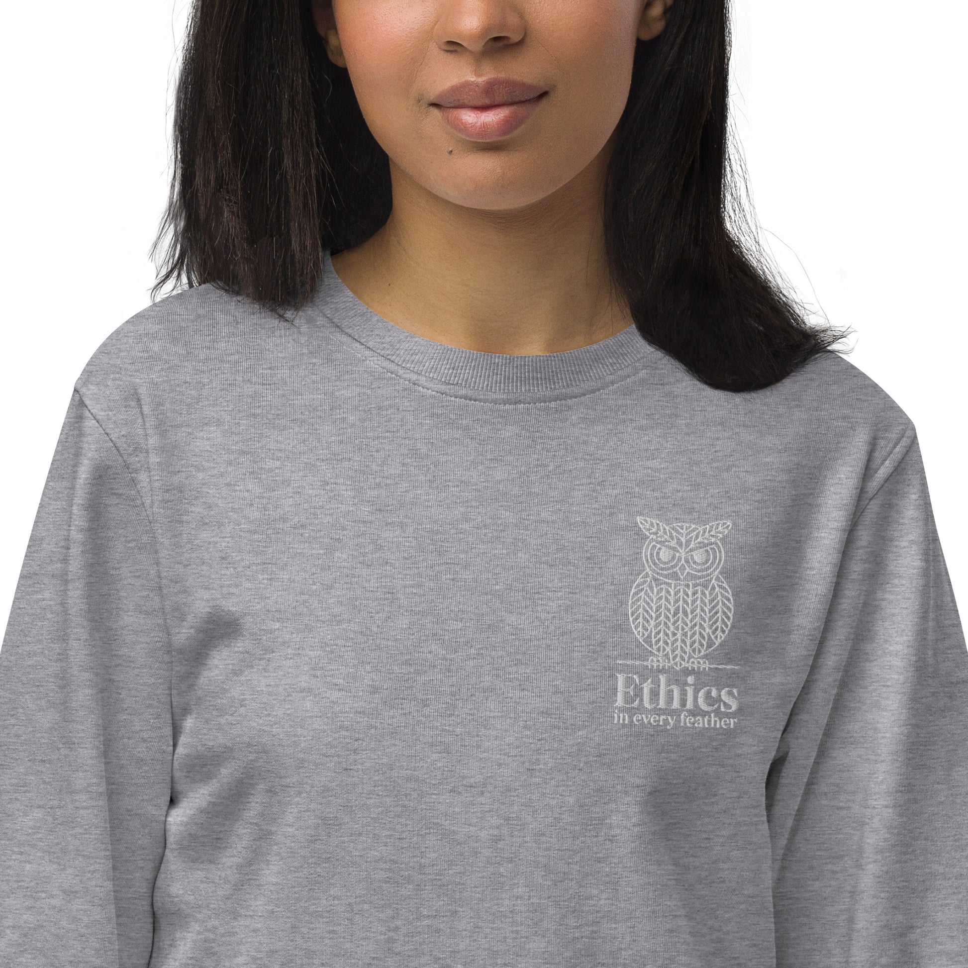 Owl Unisex Organic Sweatshirt – "Ethics in Every Feather" | Sustainable Fashion USA Dudeily