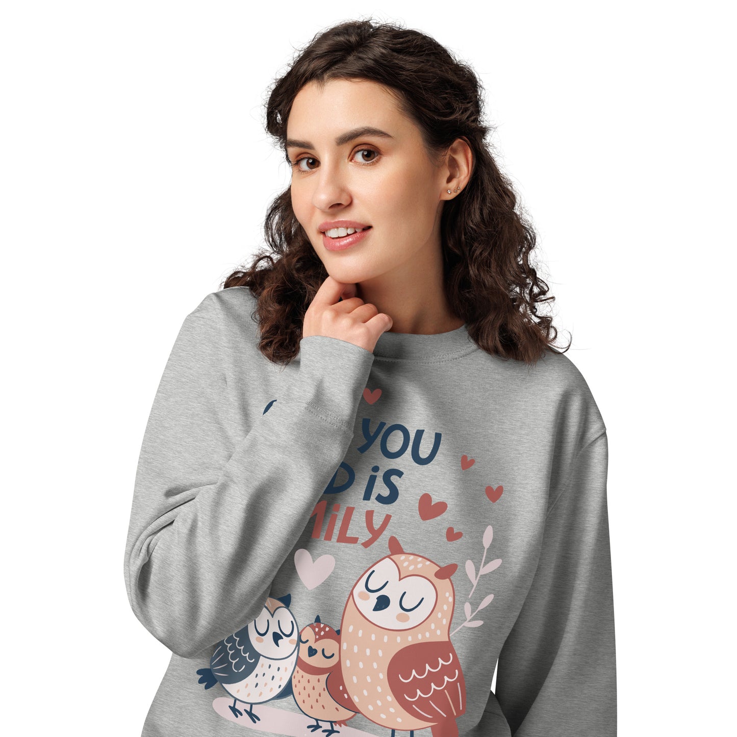 Unisex Organic Sweatshirt – OwlNest Sustainable Fashion for Cozy Family Day Vibes Dudeily