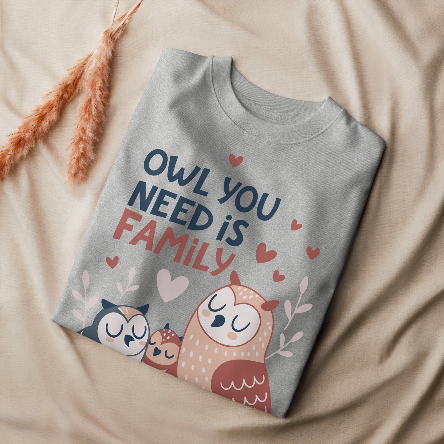 Unisex Organic Sweatshirt – OwlNest Sustainable Fashion for Cozy Family Day Vibes Dudeily