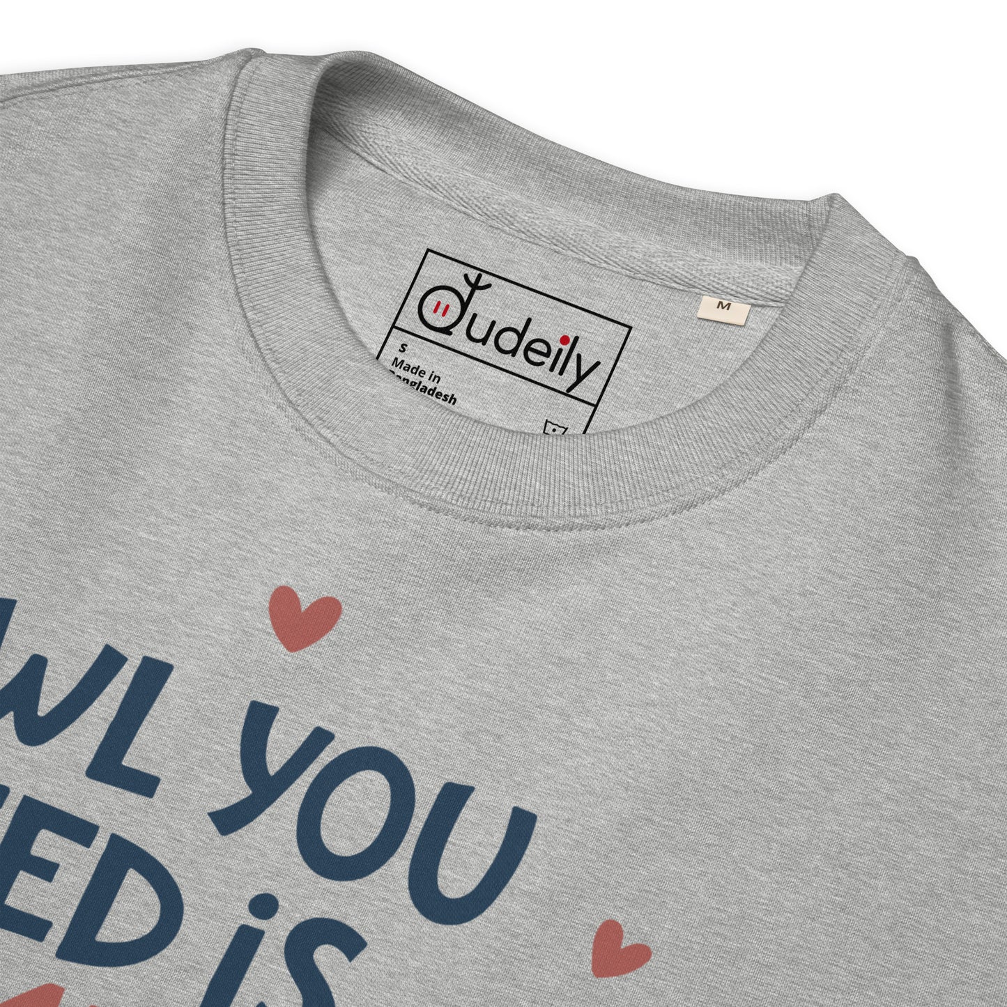 Unisex Organic Sweatshirt – OwlNest Sustainable Fashion for Cozy Family Day Vibes Dudeily
