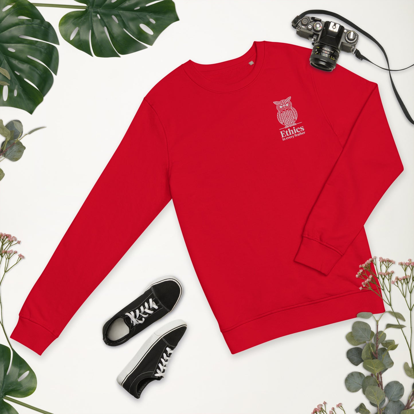 Owl Unisex Organic Sweatshirt – "Ethics in Every Feather" | Sustainable Fashion USA Dudeily