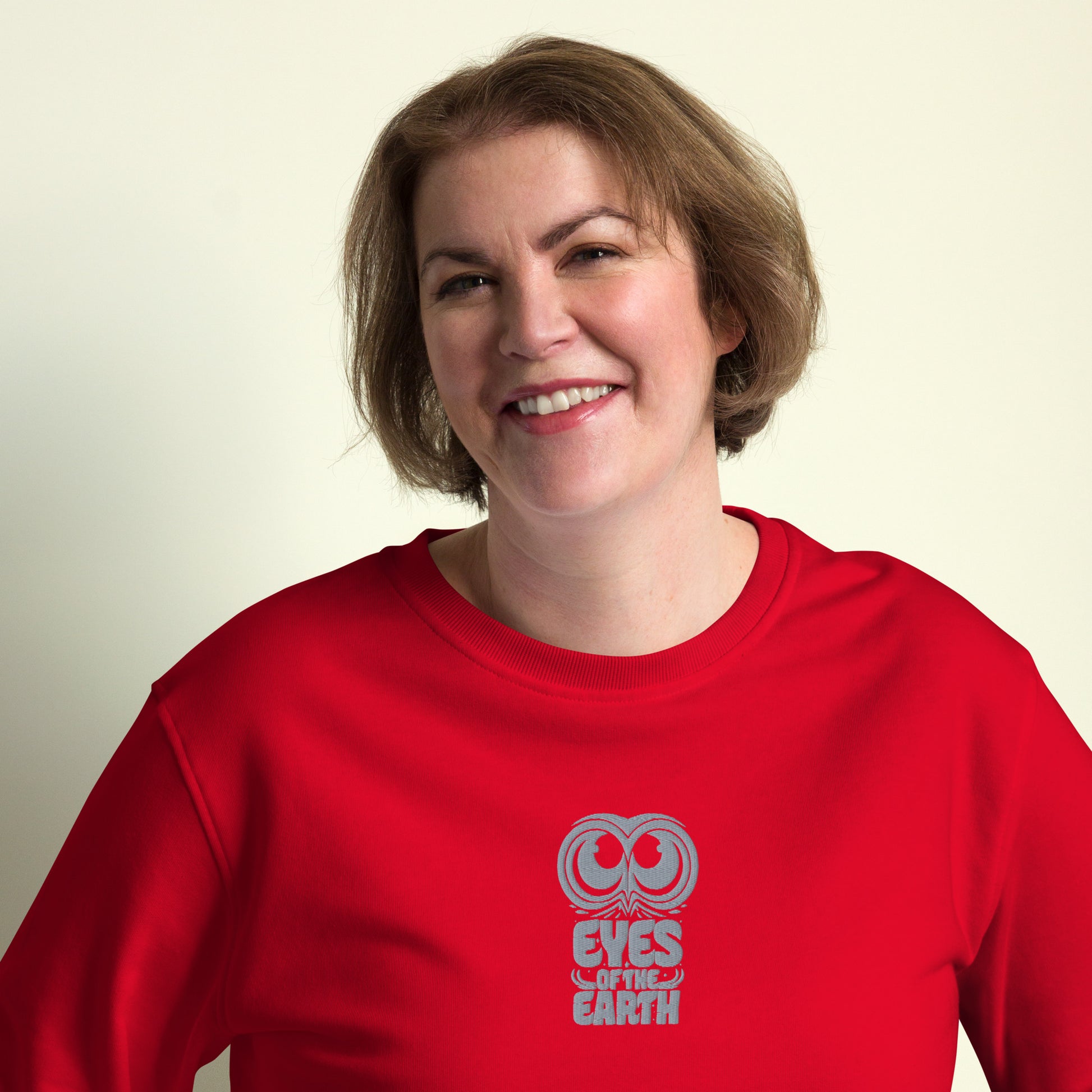 Owl Unisex Organic Sweatshirt: 'Eyes of the Earth' in Fall | Sustainable Fashion USA Dudeily