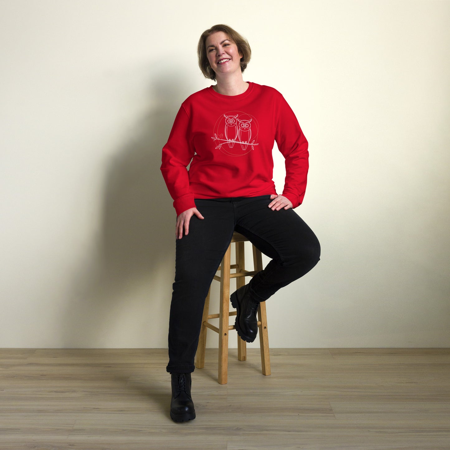 Unisex Organic Sweatshirt | Owl-Themed, Sustainable & Cozy Comfort Dudeily