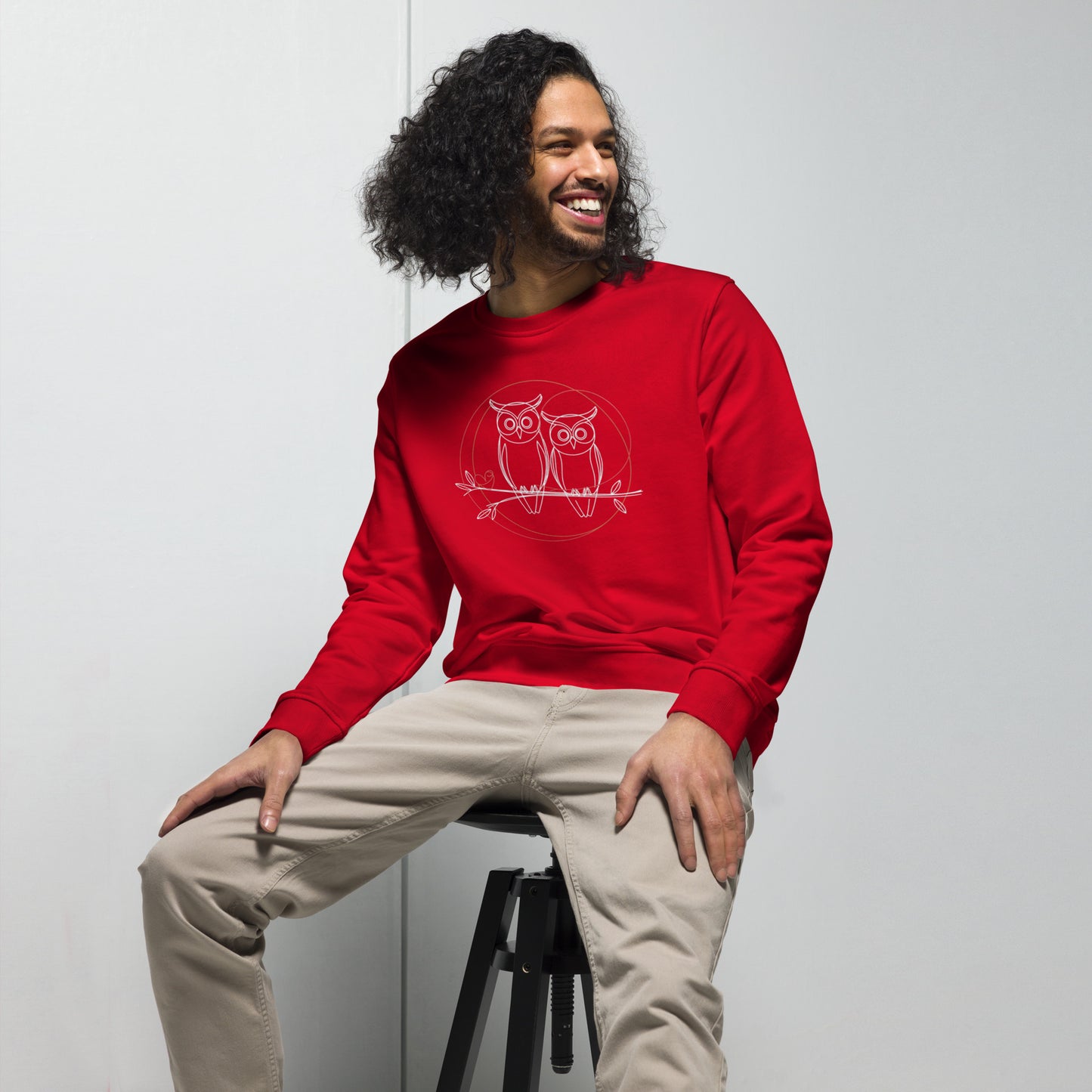 Unisex Organic Sweatshirt | Owl-Themed, Sustainable & Cozy Comfort Dudeily